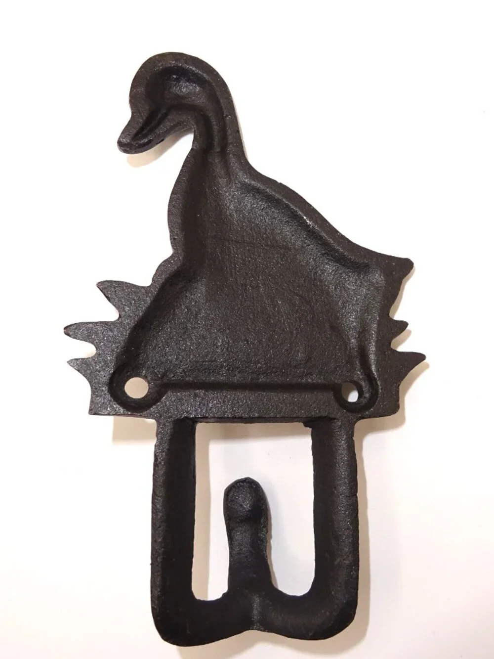 Vintage Cast Iron Duck Wall Hook Rustic Farmhouse Coat Hat Towel Hanger